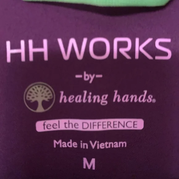 Scrub HH Works by Healing Hands Megan Women's 4-Pocket STRETCH Round Nec… - Picture 11 of 11